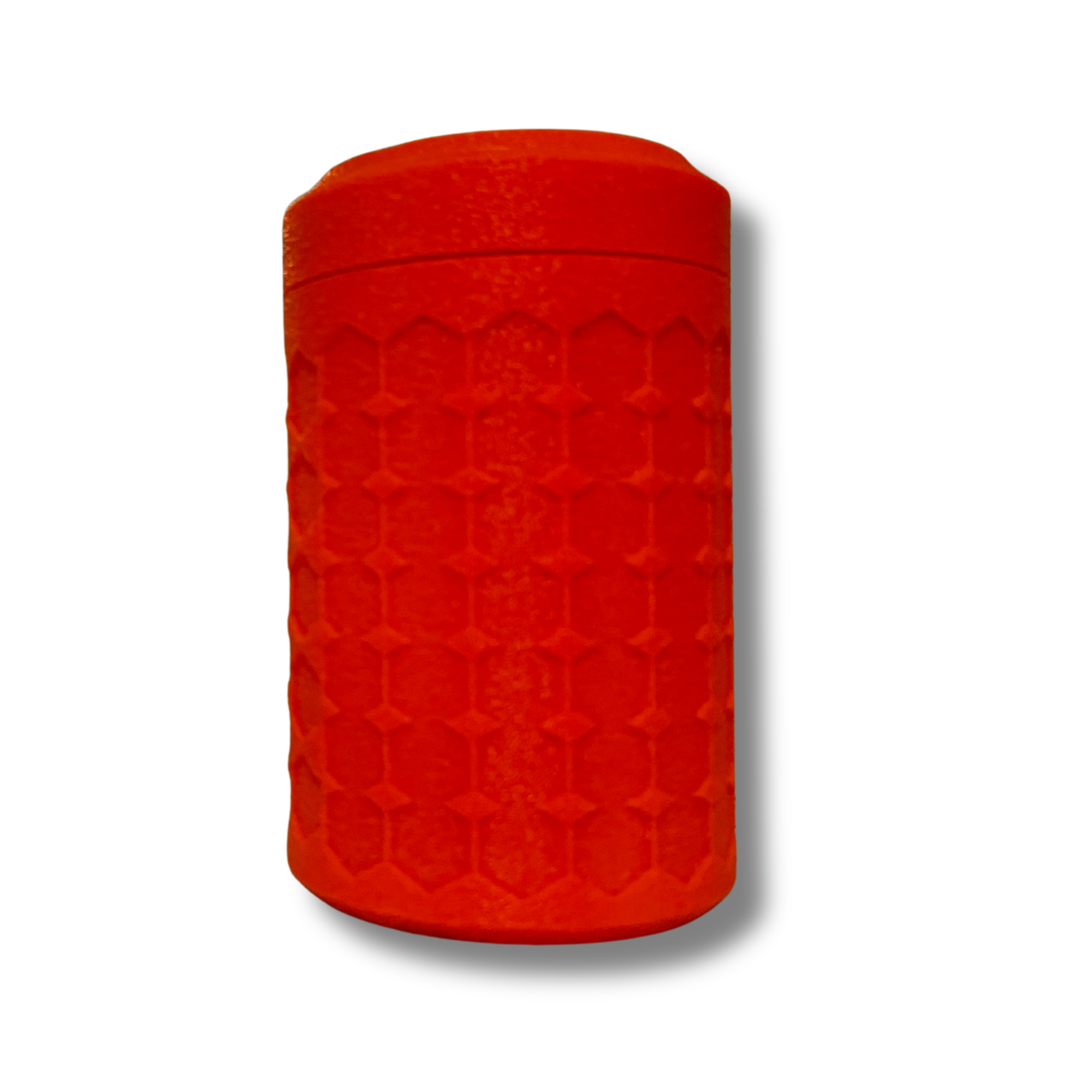 Coin bank with threaded top. HEX pattern